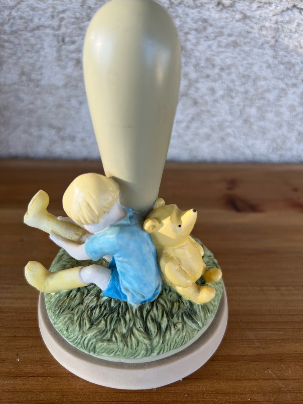 Hand-Painted Yellow & Blue Ceramic Lamp Base - Decorative Bakeware Accent